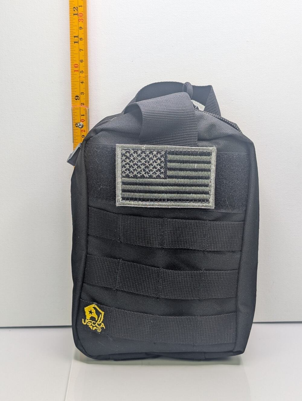 USCCA Custom Survival Kit MOLLE Pouch Black Tactical Organizer Flag Patch